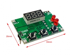 DC 3.3V-12V 100mA DC Brush Motor Forward Reverse Controller 0.1s-99.9s Automatic Cycle Timer